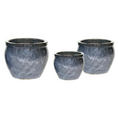 Load image into Gallery viewer, MEGA COLLECTIONS Glazed Delta Rim Large Gray Pot