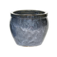 Load image into Gallery viewer, MEGA COLLECTIONS Glazed Delta Rim Large Gray Pot