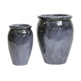 Load image into Gallery viewer, MEGA COLLECTIONS Glazed Stretched Large Gray Pot