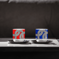 Load image into Gallery viewer, Resong Cup set ceramic-Red -Blue