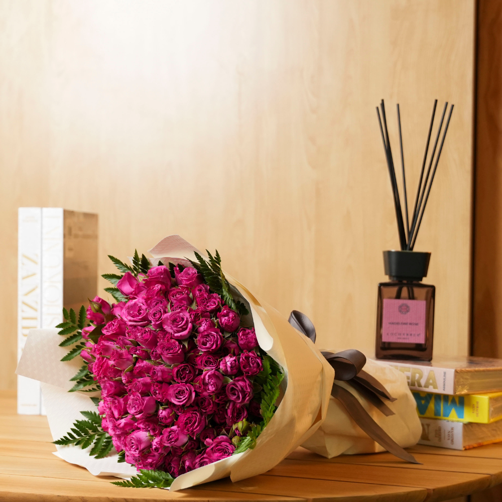 Bouquet of Fuchsia Baby Roses