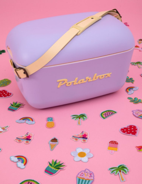 POLARBOX Lilac Cooler Box with Yellow Pop Strap - 20L