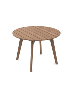 ETHIMO KNIT Dark Grey Outdoor Dining Set with Round Table