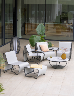 LES JARDINS Jetstream Grey Outdoor Sofa Set