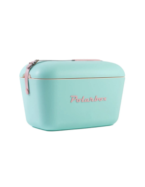 POLARBOX Cyan Cooler Box with Baby Rose Pop Strap - 20L