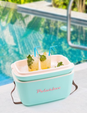 POLARBOX Cyan Cooler Box with Baby Rose Pop Strap - 12L