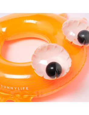 SUNNYLIFE Kiddy Pool Ring Sonny the Sea Creature Neon Orange