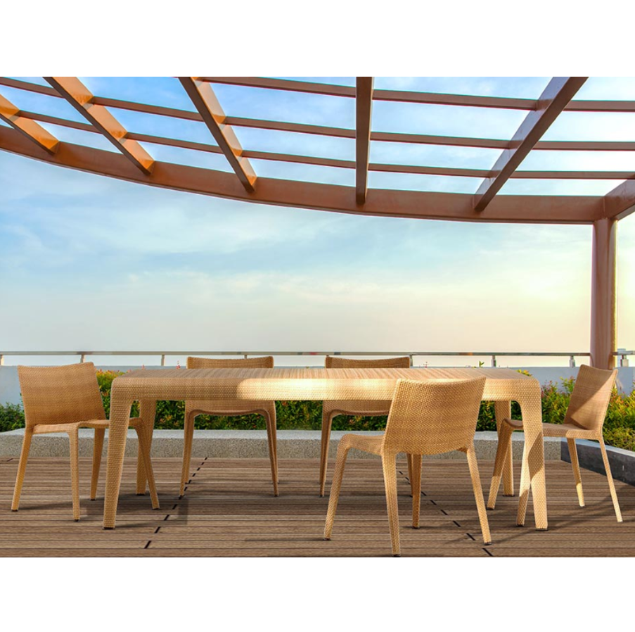 طقم طعام مستطيل من LOOM CRAFTS