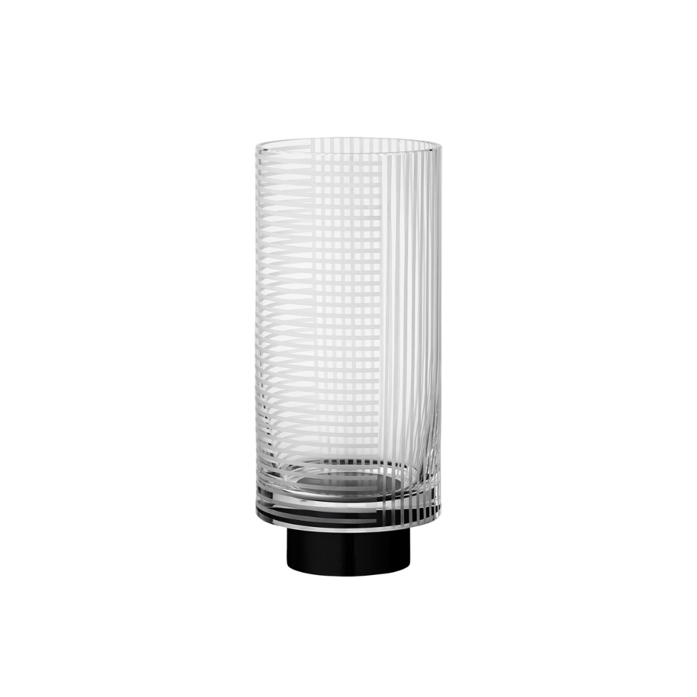 AYTM VITREUS Black and Clear Vase