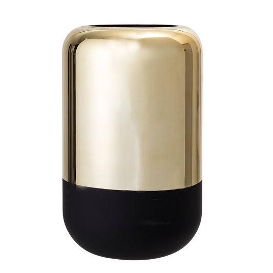 BLOOMINGVILLE Tall Cylinder Gold Vase