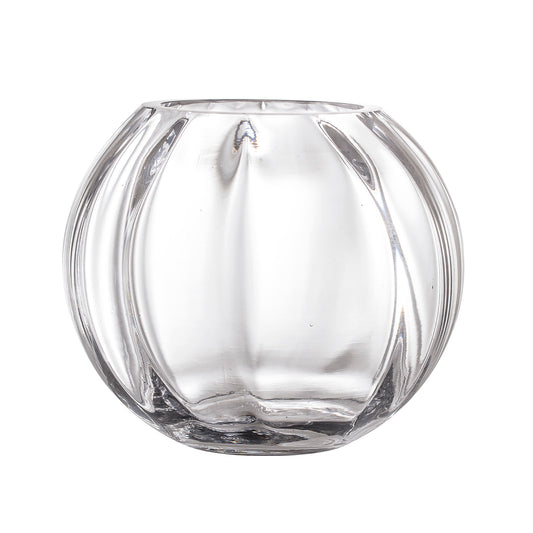 BLOOMINGVILLE Small Circular Clear Vase