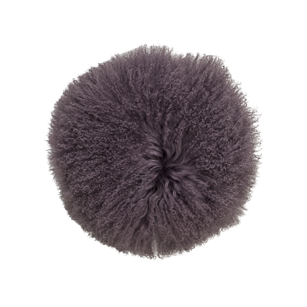BLOOMINGVILLE Purple Lamb Fur Cushion