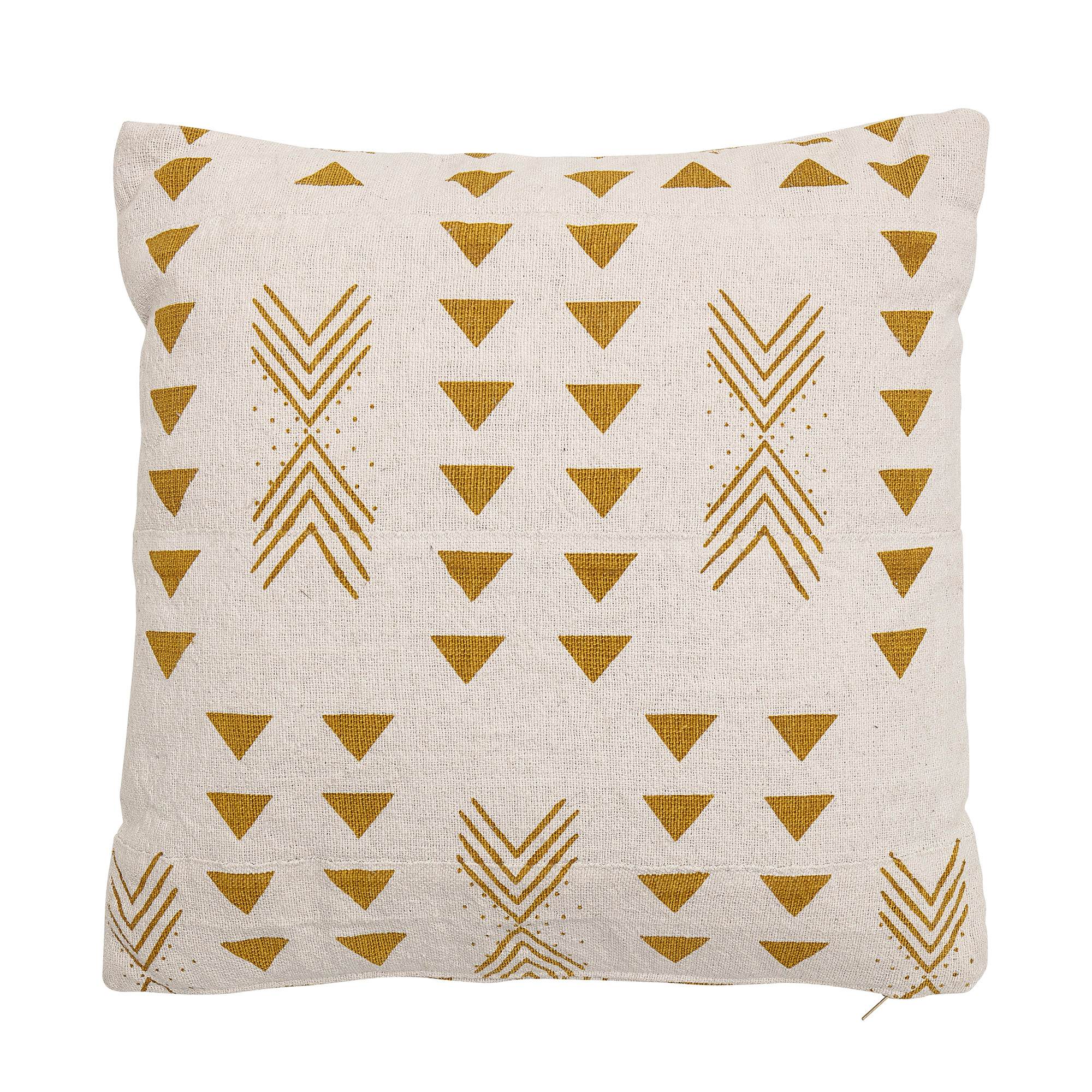 BLOOMINGVILLE Beige Cushion with Geometric pattern