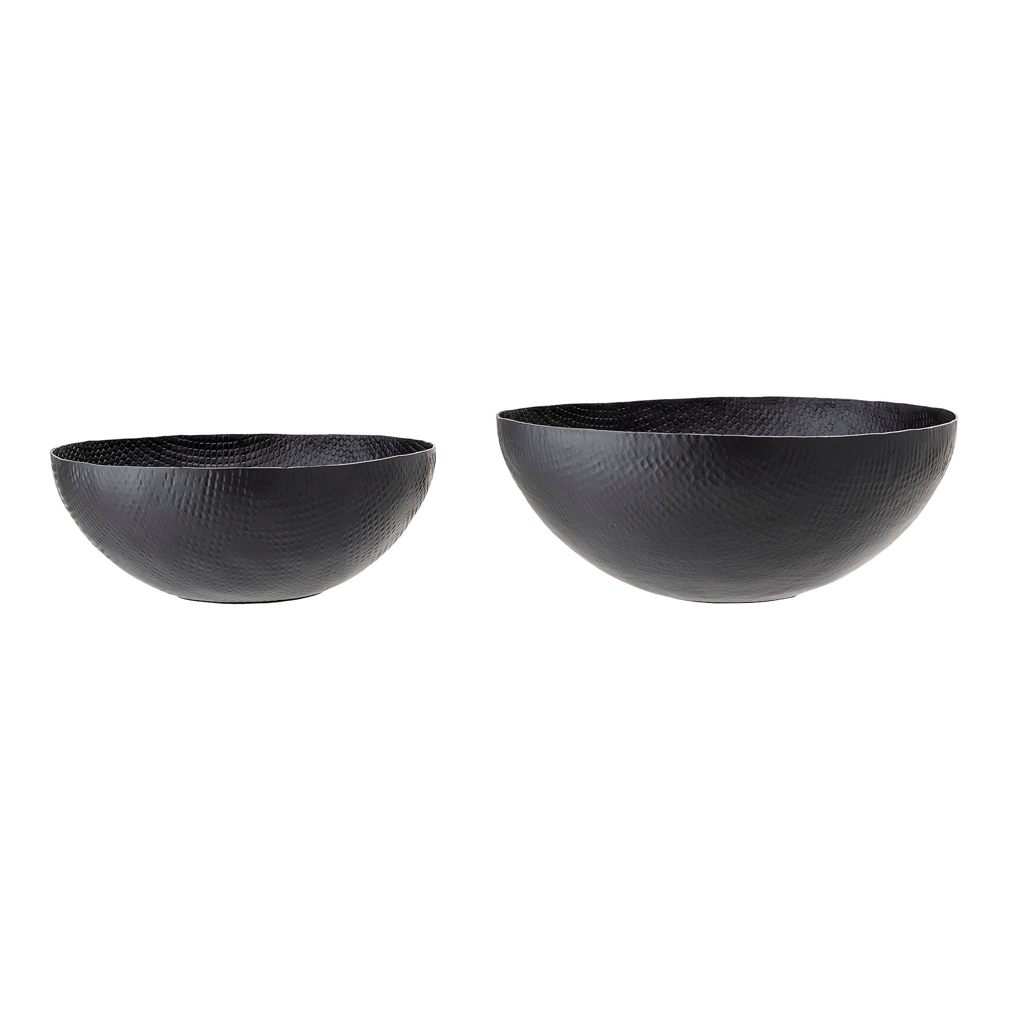 Bowl Black Aluminum Set of 2