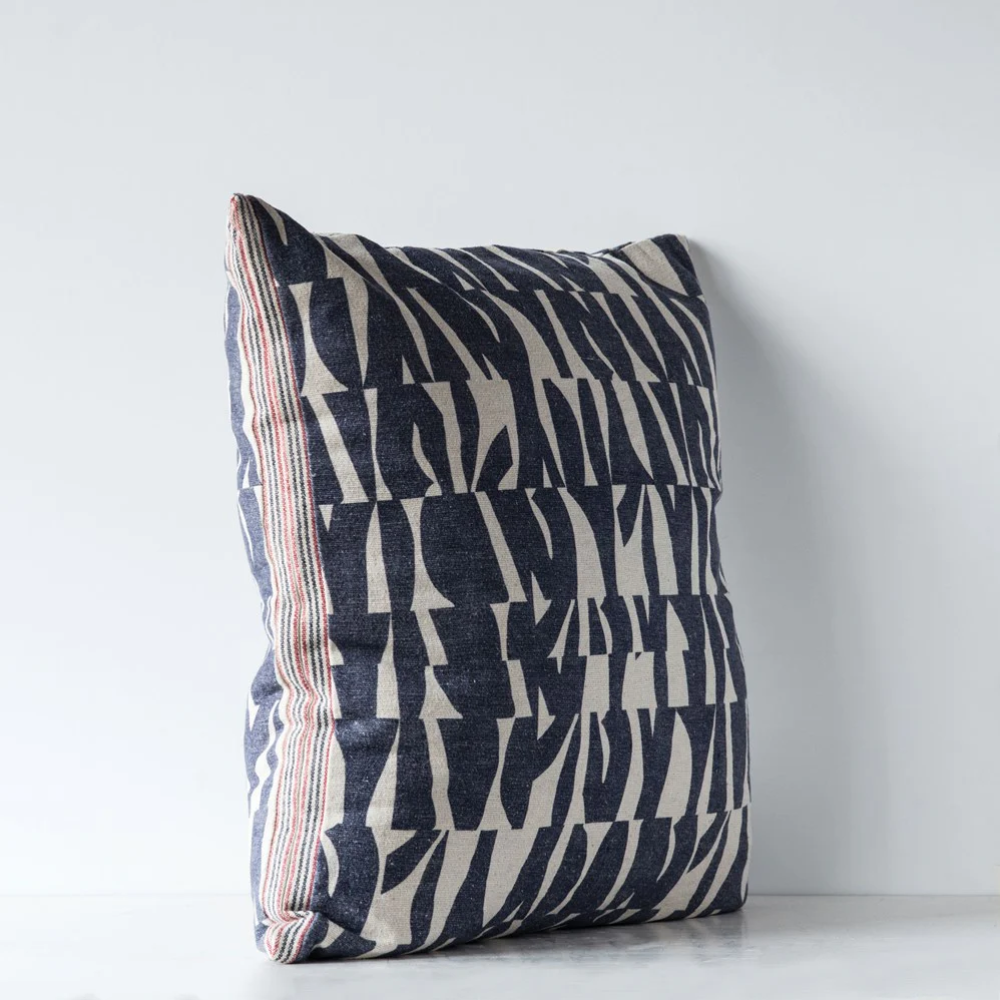 BLOOMINGVILLE Blue Patterned Cushion