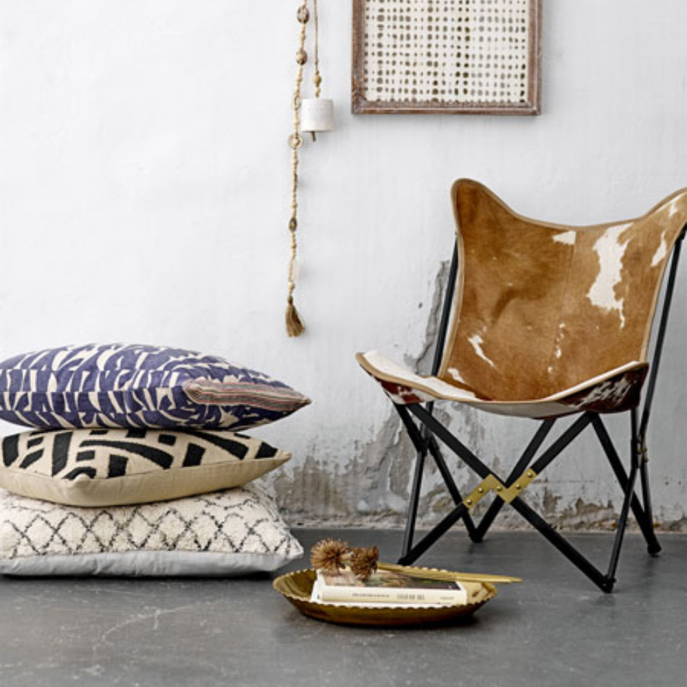 BLOOMINGVILLE Blue Patterned Cushion