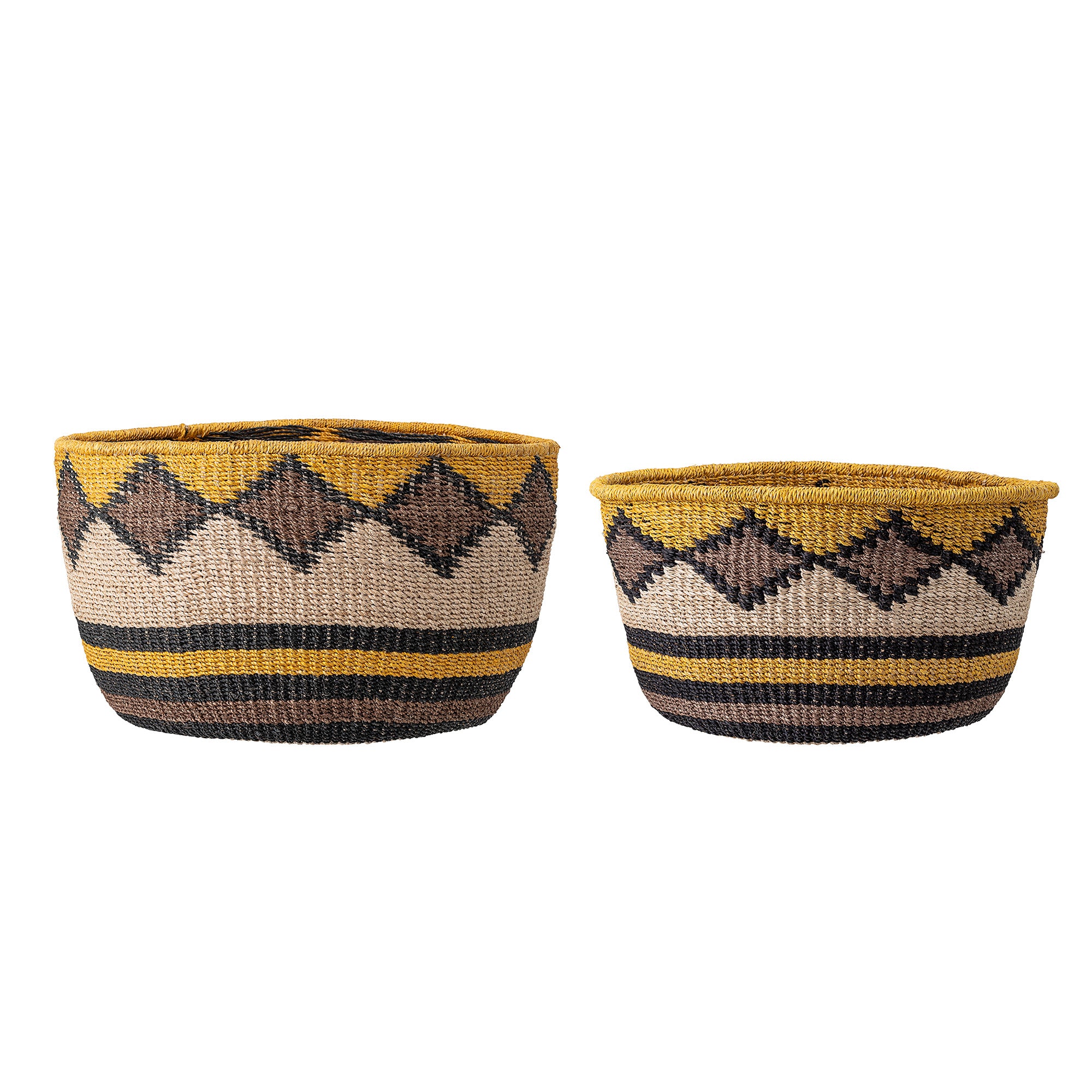 Basket Multi-color Abaca Set of 2
