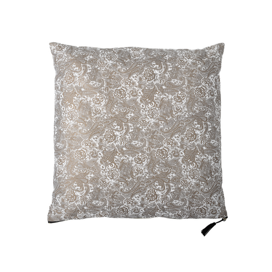 BLOOMINGVILLE Brown Cushion with Floral Pattern