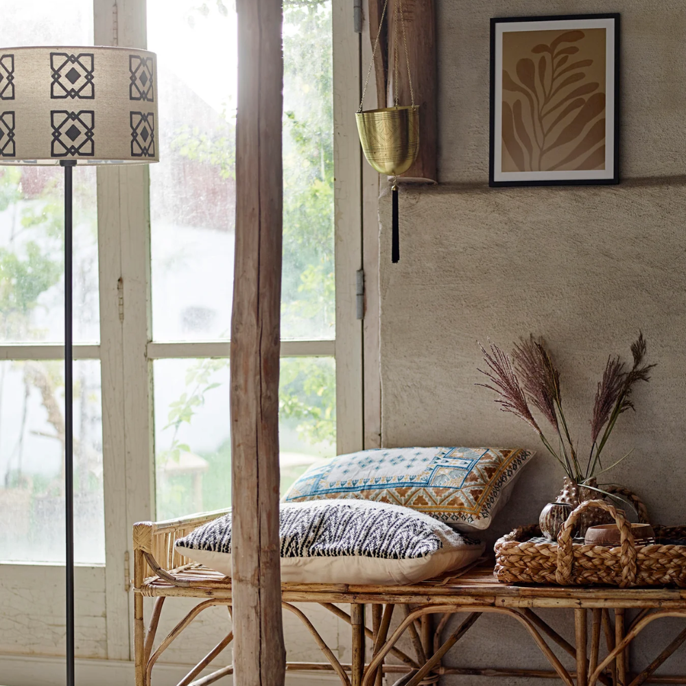 BLOOMINGVILLE Black and White Cushion