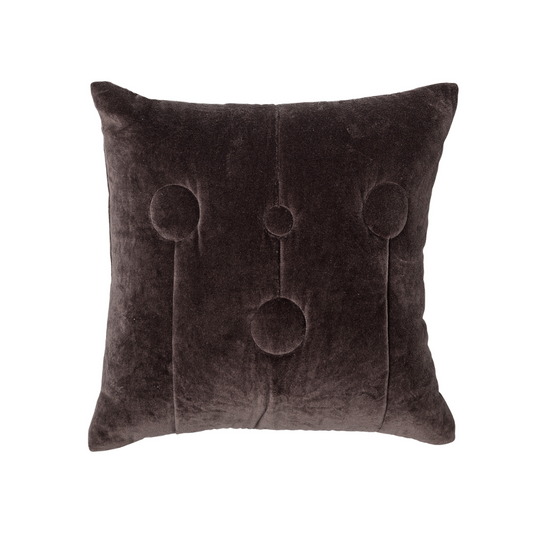 BLOOMINGVILLE Dark Brown Embroidered Cushion