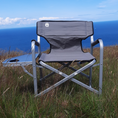 Load image into Gallery viewer, COLEMAN Gray Folding Chair with Side Table
