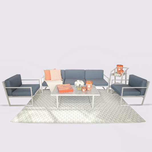 10DEKA ORA Light Gray Outdoor Sofa Set