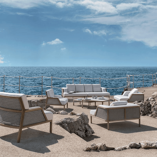 ETHIMO Grand Life White Outdoor Sofa Set