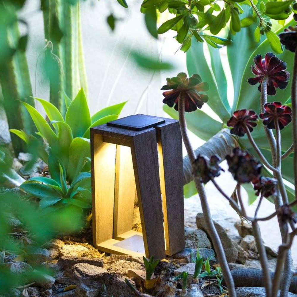 LES JARDINS SKAAL Small Brown Solar Lantern