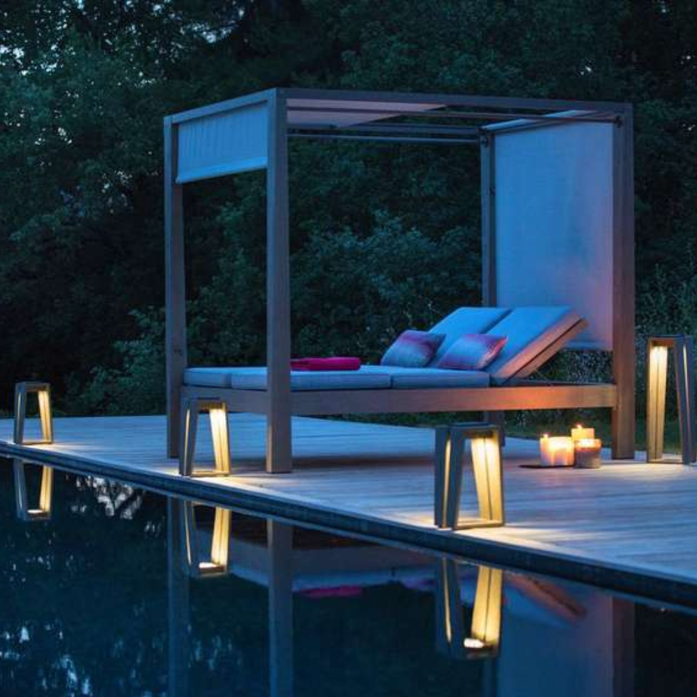 LES JARDINS SKAAL Small Brown Solar Lantern