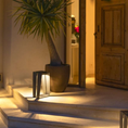 Load image into Gallery viewer, LES JARDINS SKAAL Small Black Solar Lantern
