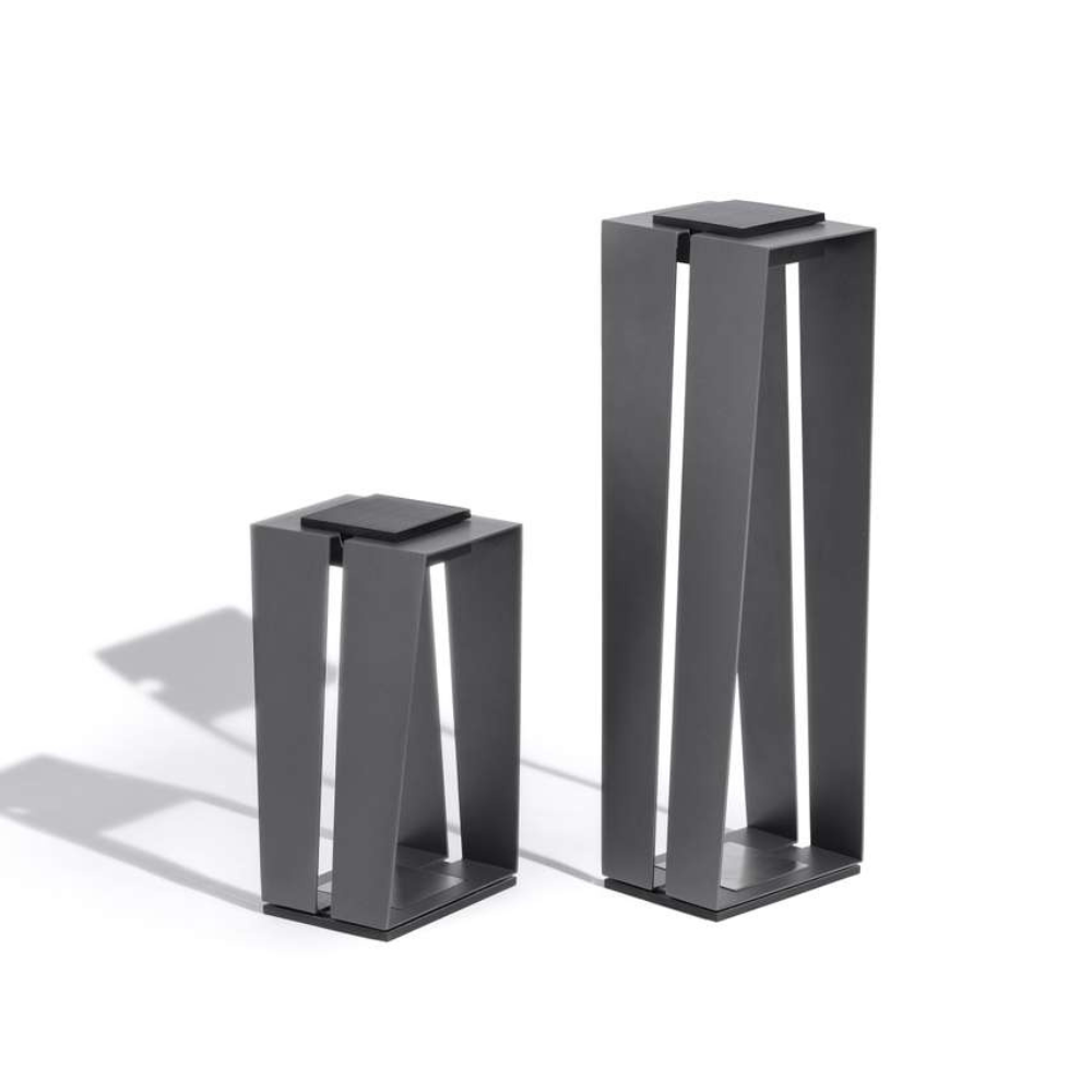 LES JARDINS SKAAL Large Black Solar Lantern