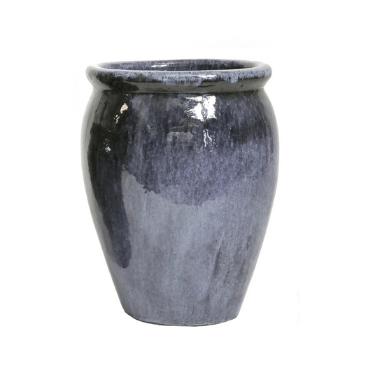 MEGA COLLECTIONS Glazed Stretched Large Gray Pot