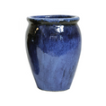 Load image into Gallery viewer, MEGA COLLECTIONS Glazed Stretched Large Blue Pot

