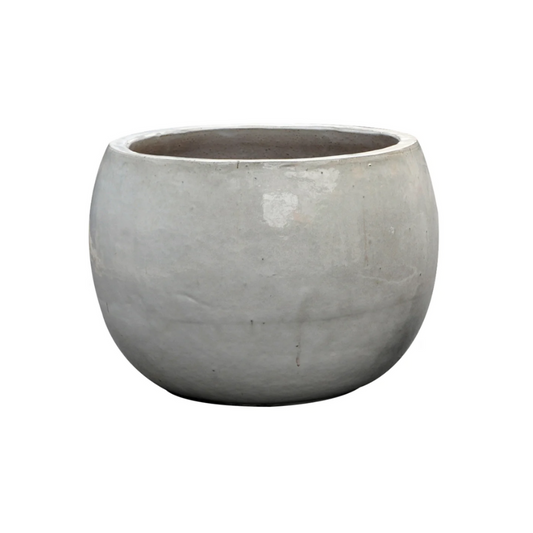 MEGA COLLECTIONS Glazed Medium White Pot