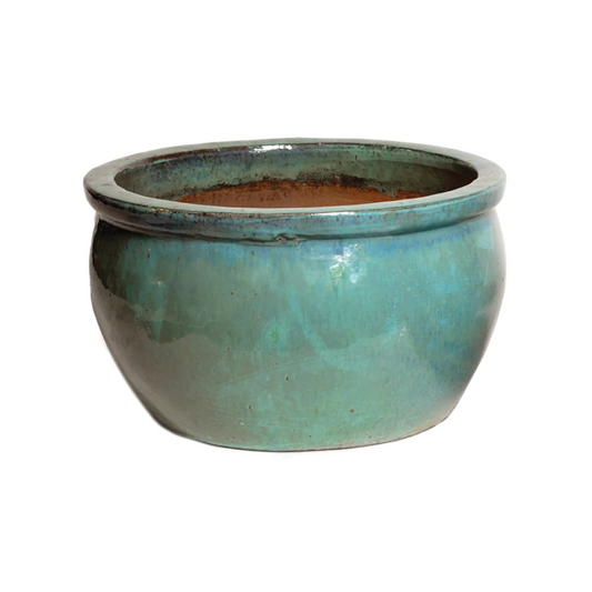 MEGA COLLECTIONS Glazed Bavaria Celadon Large Green Pot