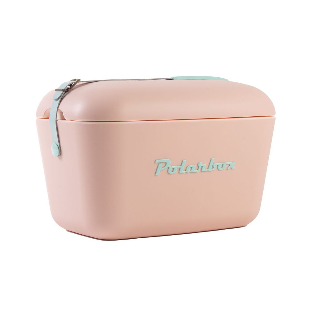 POLARBOX Nude Cooler Box with Cyan Pop Strap - 20L