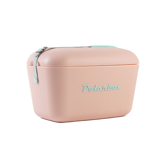 POLARBOX Nude Cooler Box with Cyan Pop Strap - 12L