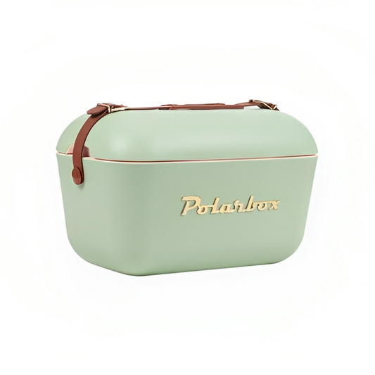 POLARBOX Olive Green Cooler Box with Golden Letters - 12L