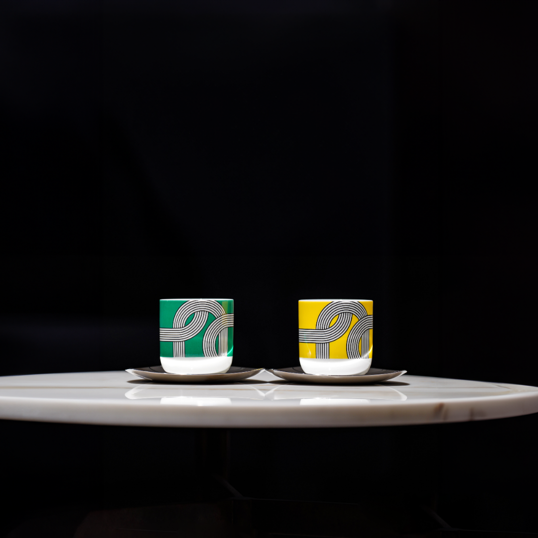 Resong Cup set ceramic-Yell-Grn