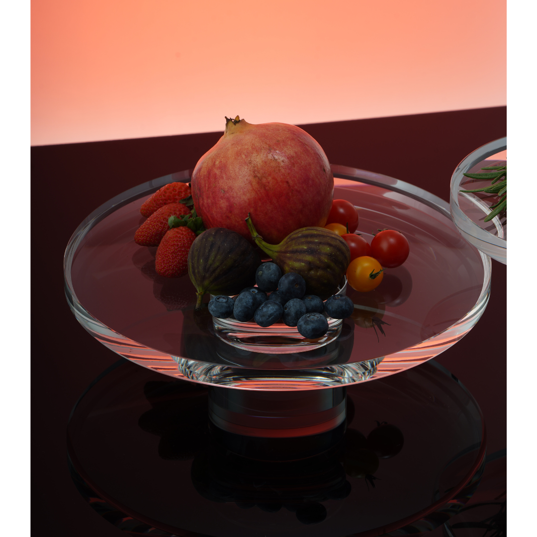 Resong L Fruit Tray Clear crystal