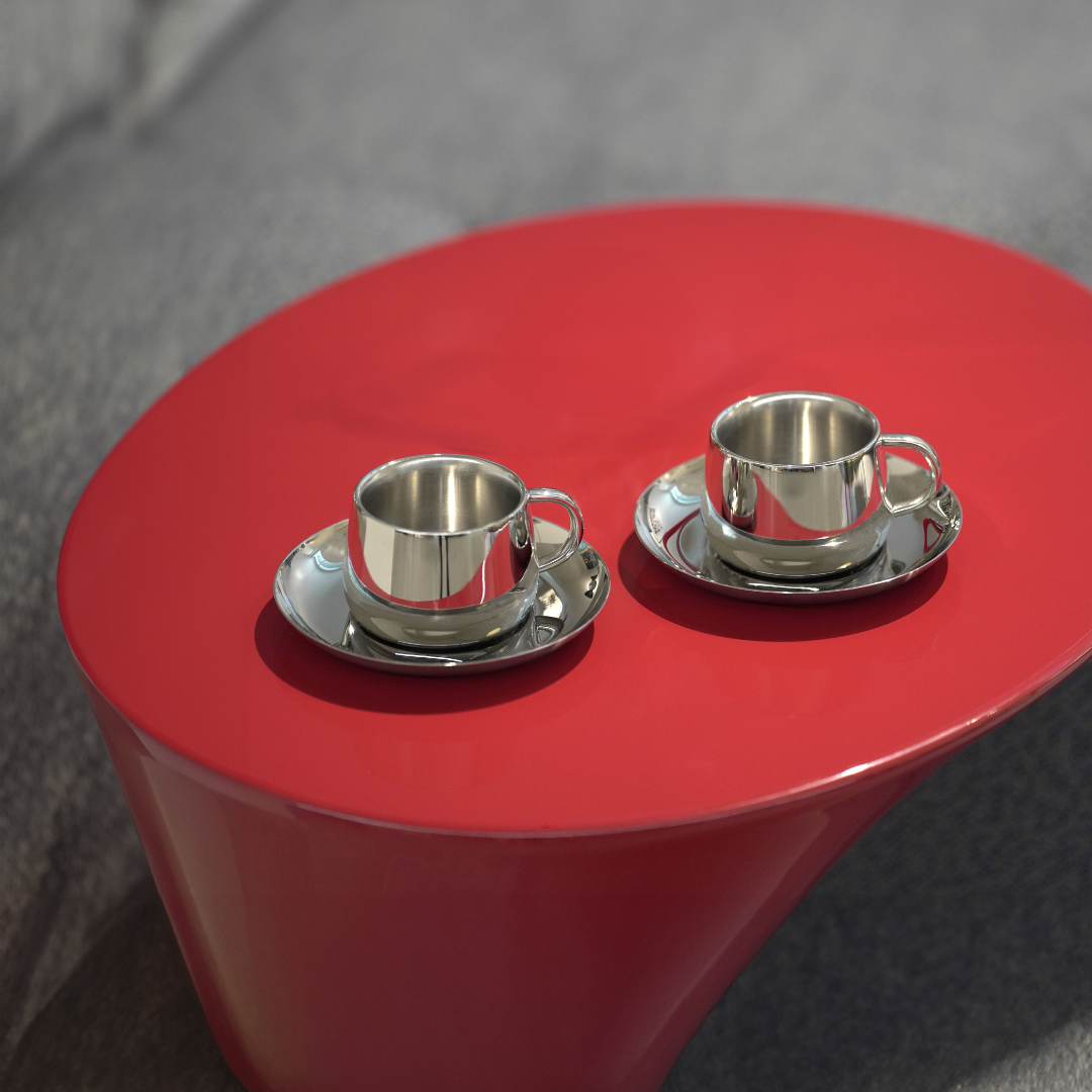 RESONG Large Silver Tea Cup