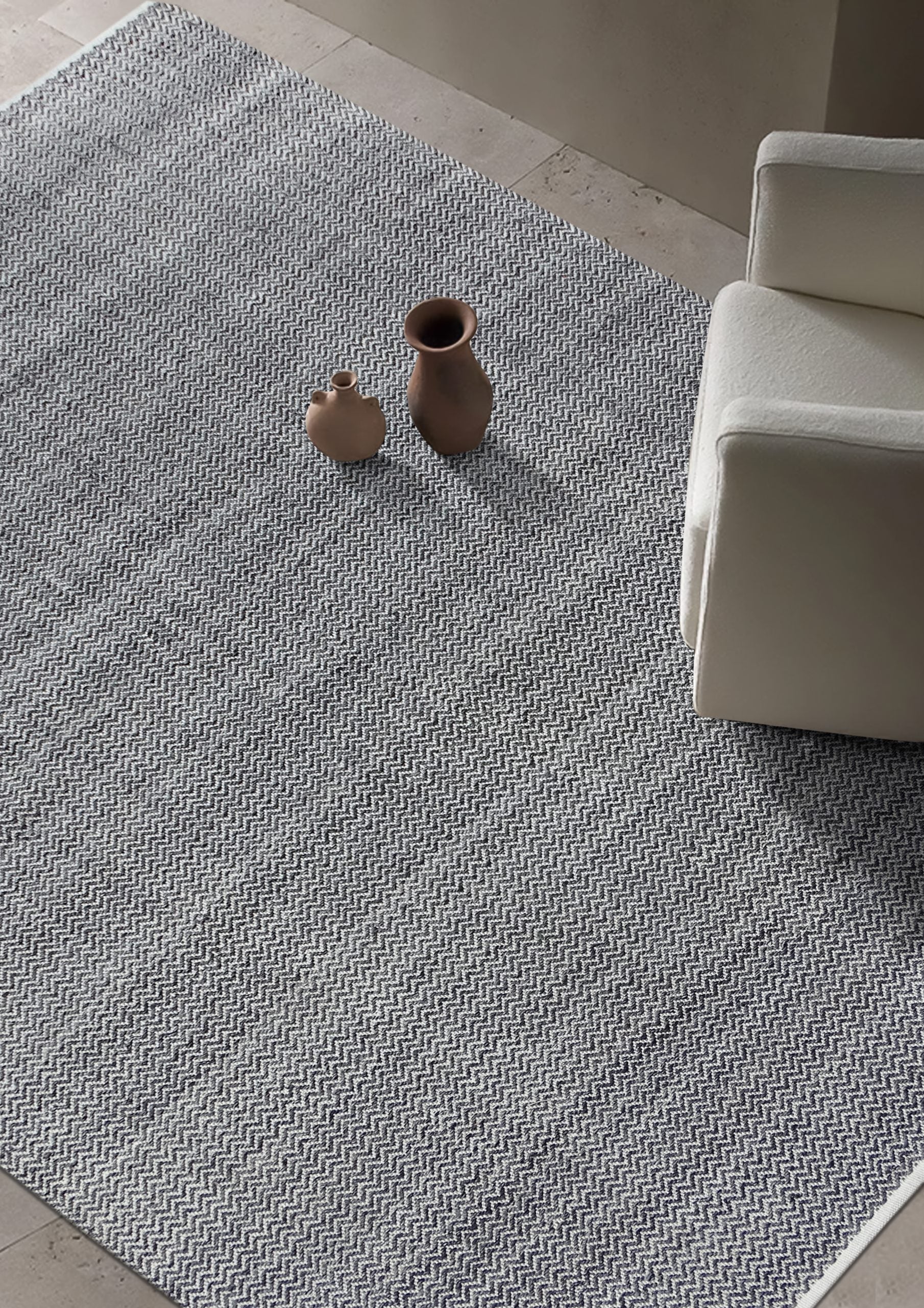 THE RUG MANTRA CRAWFORD Small Grey Rug