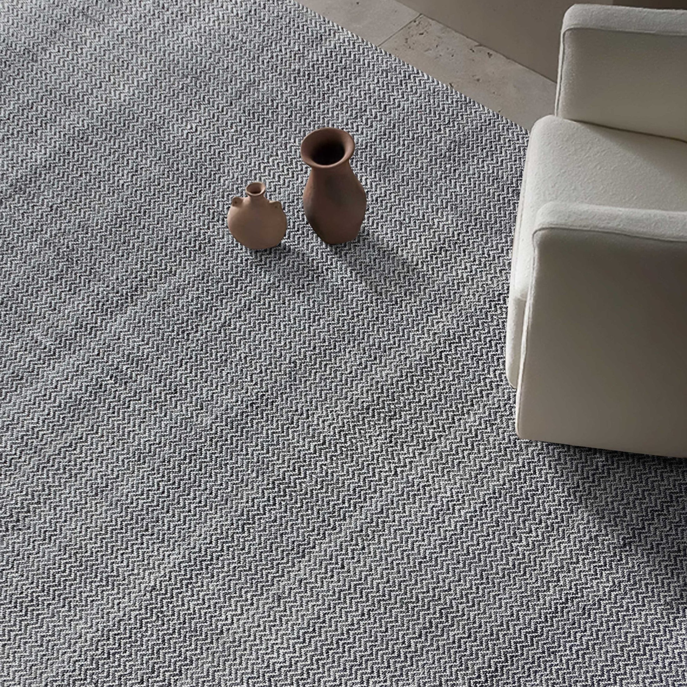THE RUG MANTRA CRAWFORD Large Grey Rug