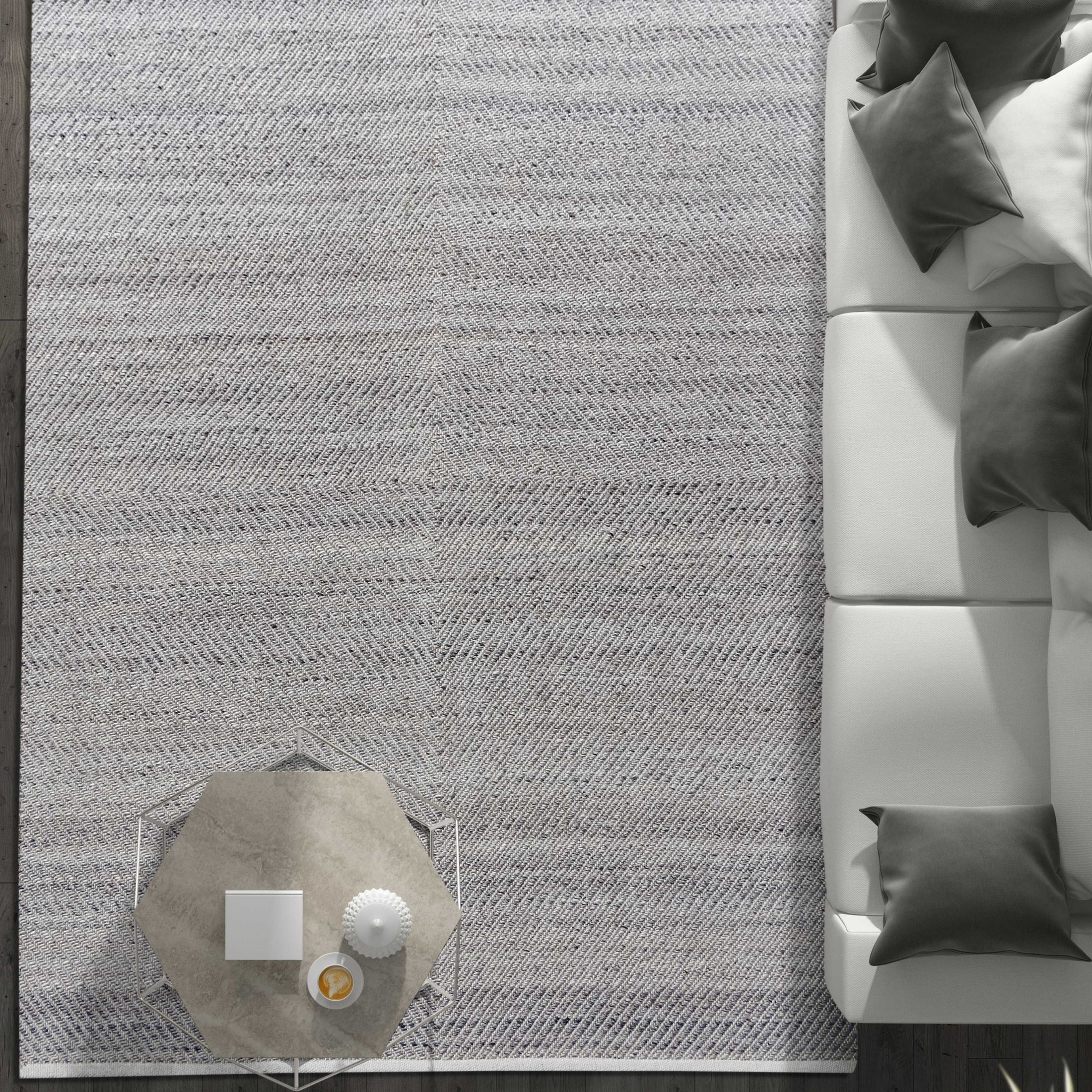 THE RUG MANTRA FARMON Large Grey Rug