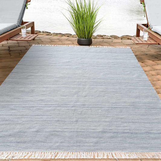 THE RUG MANTRA LORELEI Large Light Blue Rug