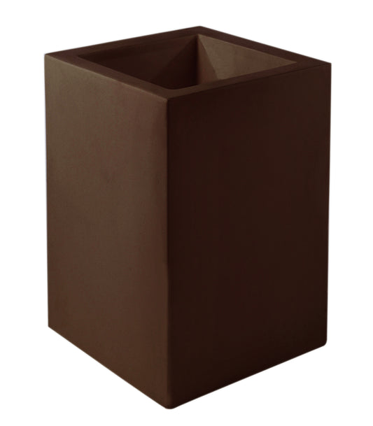 VONDOM CUBO Rectangle Small Brown Pot